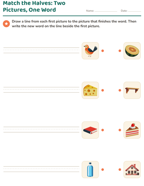 Preview of Compound Words worksheet for grade 2