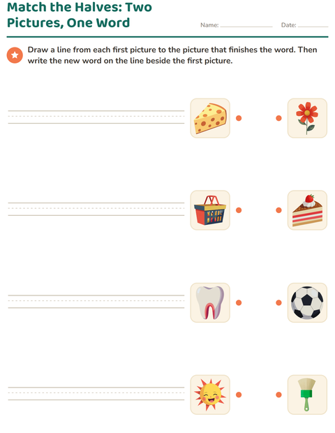 Preview of Compound Words worksheet for grade 2
