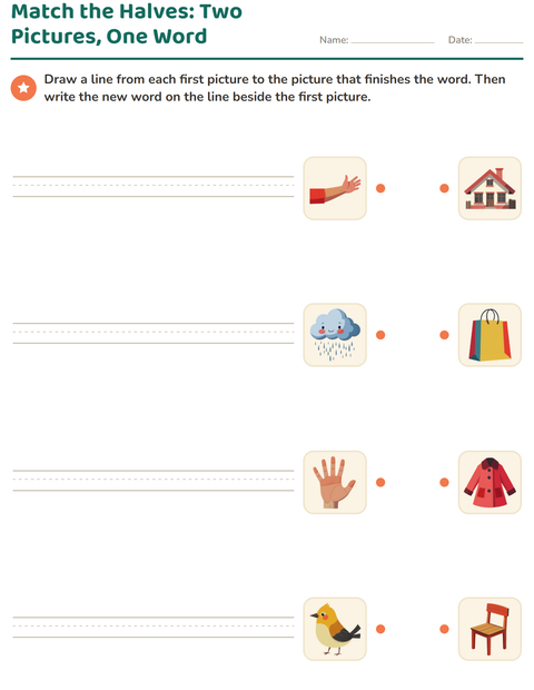 Preview of Compound Words worksheet for grade 2