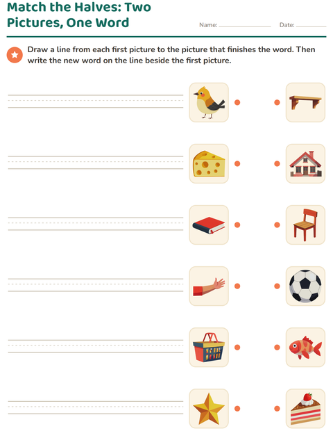 Preview of Compound Words worksheet for grade 2