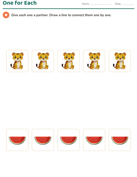Preview of Counting Pictures worksheet featuring Animals for kindergarten