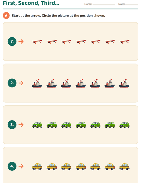 Preview of Counting Pictures worksheet featuring Vehicles for kindergarten