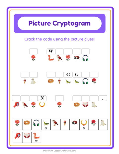 Preview of Missing Pieces worksheet featuring Forest Creatures for kindergarten