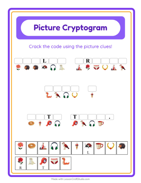 Preview of Crossword worksheet featuring Camping for grade 2
