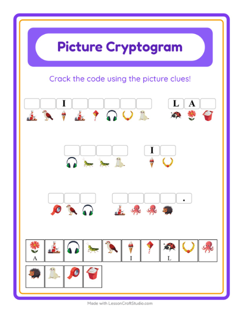 Preview of Code Addition worksheet featuring Music for kindergarten