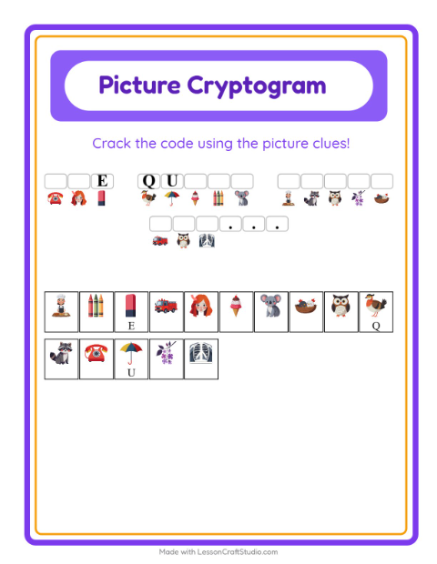 Preview of Picture Trail worksheet featuring Winter for kindergarten