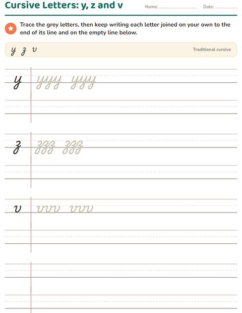 Preview of Cursive Writing worksheet for grade 2