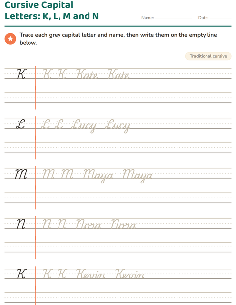 Preview of Cursive Writing worksheet for grade 2
