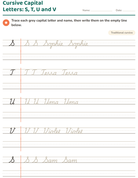 Preview of Cursive Writing worksheet for grade 2