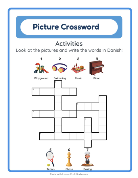 Picture crossword – Activities