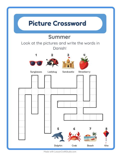 Picture crossword – Summer