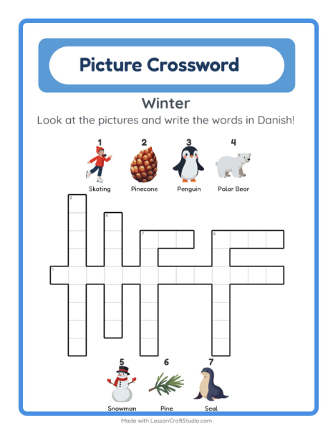Picture crossword – Winter