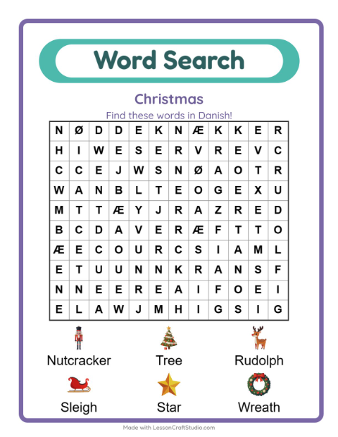 Picture word search – Christmas