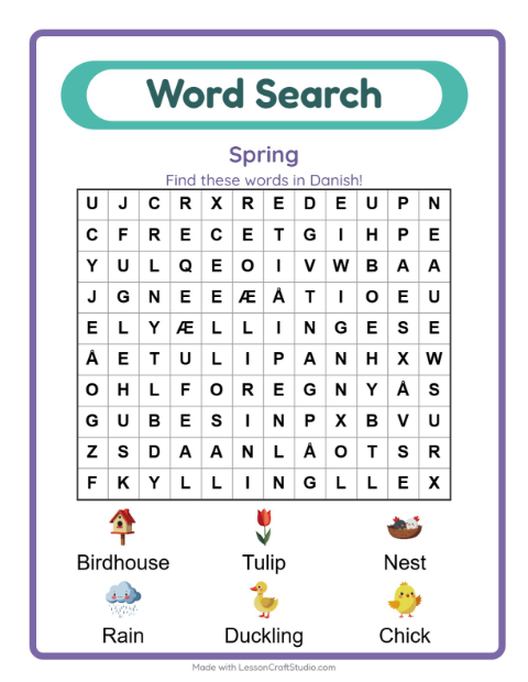 Preview of Danish Words for a Spring Morning