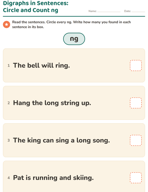 Preview of Digraphs worksheet for grade 2