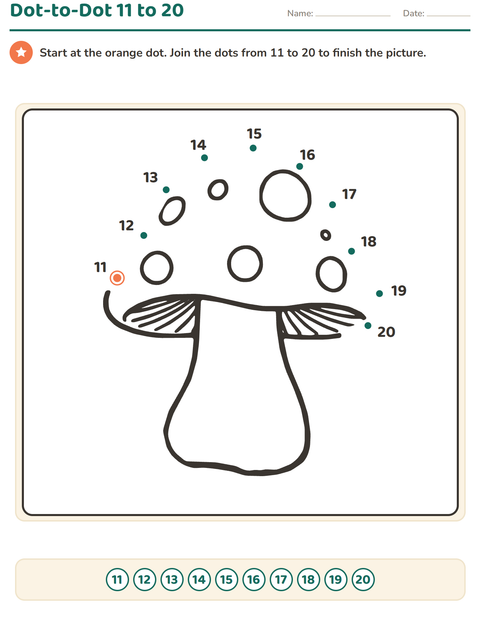 Preview of Dot-to-Dot worksheet for kindergarten