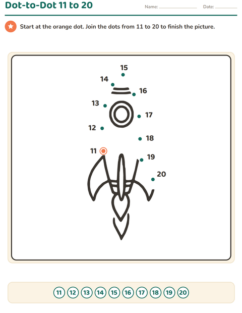 Preview of Dot-to-Dot worksheet for kindergarten