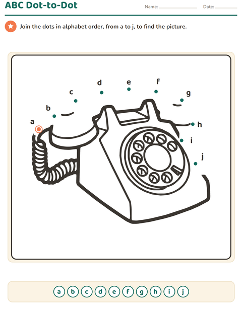 Preview of Dot-to-Dot worksheet for kindergarten