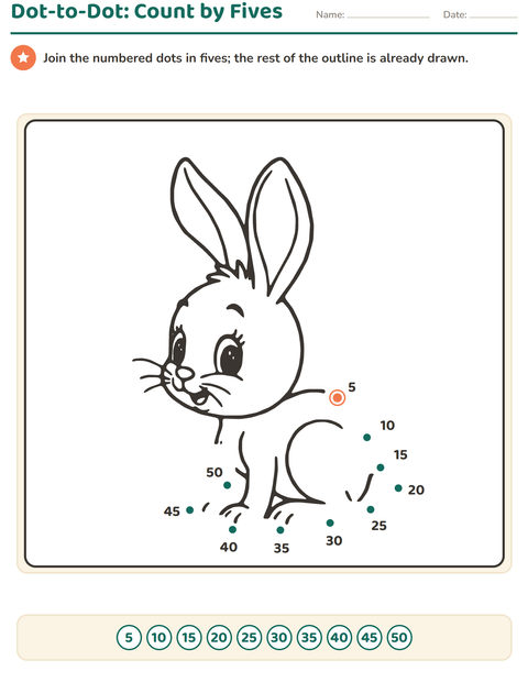 Preview of Dot-to-Dot worksheet for grade 2