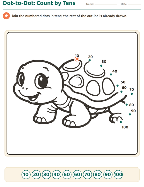 Preview of Dot-to-Dot worksheet for grade 2