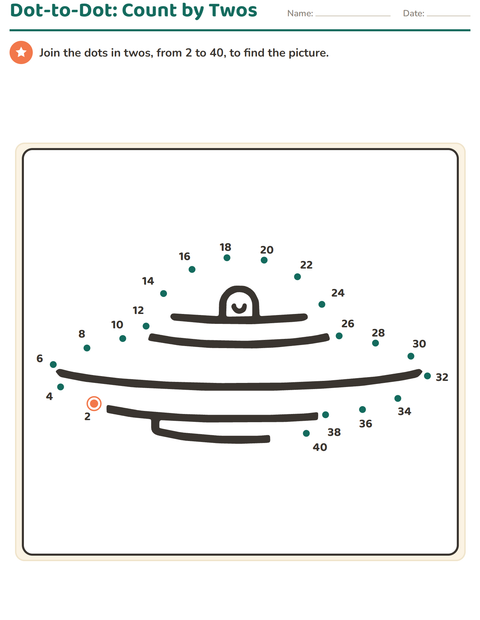 Preview of Dot-to-Dot worksheet for grade 1