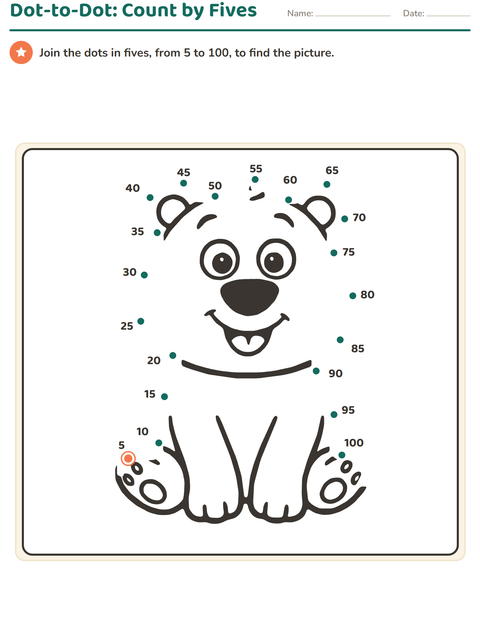 Preview of Dot-to-Dot worksheet for grade 2