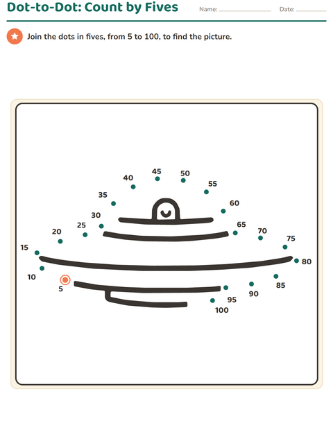 Preview of Dot-to-Dot worksheet for grade 2