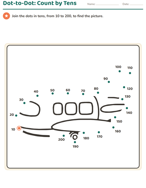 Preview of Dot-to-Dot worksheet for grade 2
