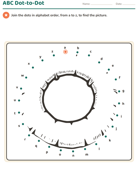 Preview of Dot-to-Dot worksheet for kindergarten