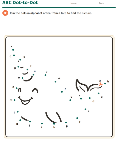 Preview of Dot-to-Dot worksheet for kindergarten