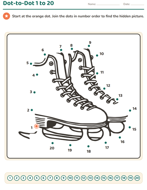 Preview of Dot-to-Dot worksheet for kindergarten