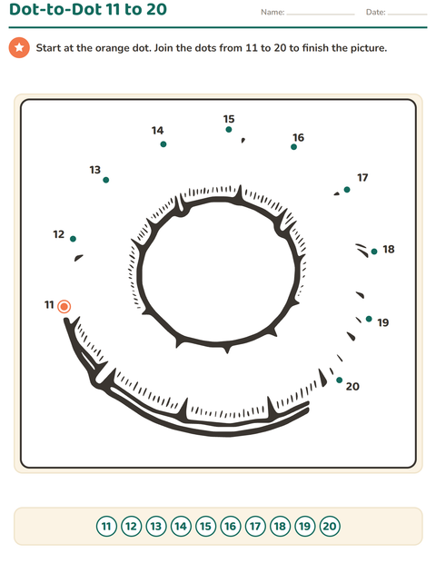 Preview of Dot-to-Dot worksheet for kindergarten