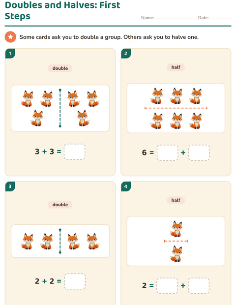Doubles and Halves: First Steps with Groups to Count