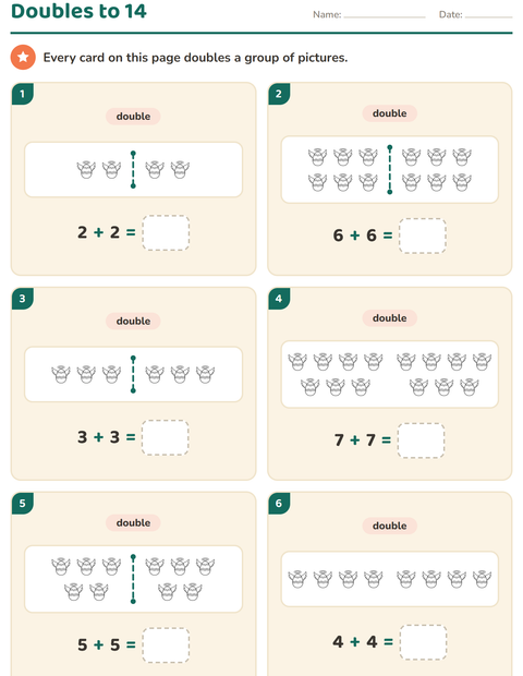 Preview of Doubles and Halves worksheet featuring Easter BW 2 for grade 1