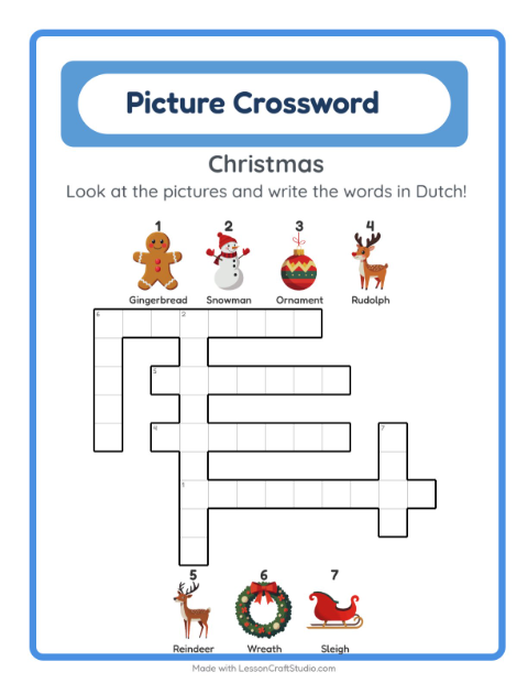 Picture crossword – Christmas