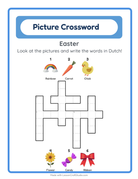 Picture crossword – Easter