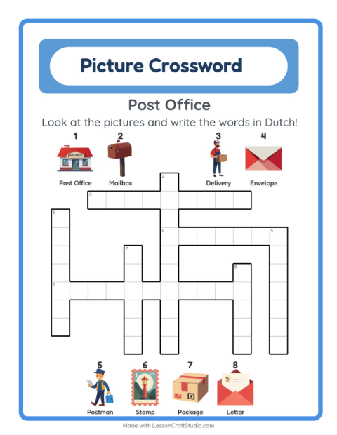Picture crossword – Post Office