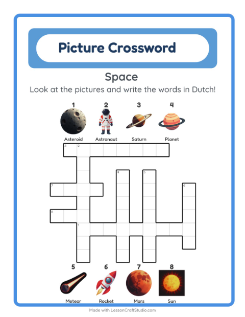 Picture crossword – Space
