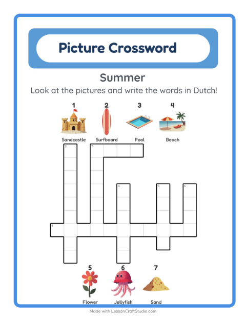 Picture crossword – Summer