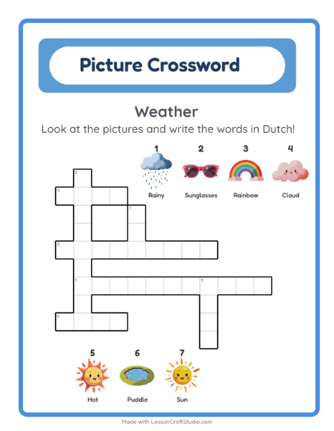Picture crossword – Weather