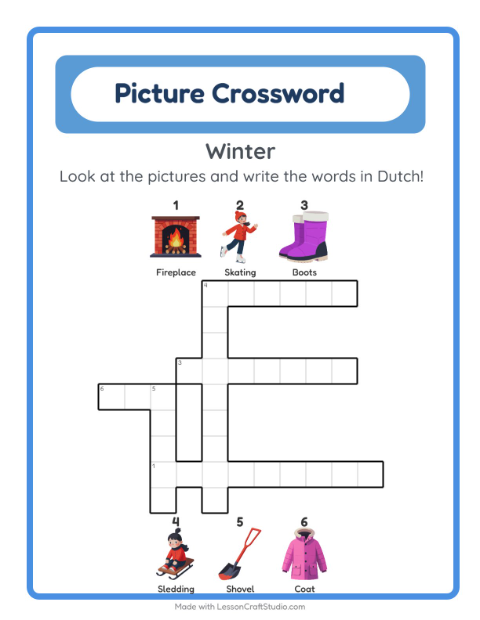 Picture crossword – Winter