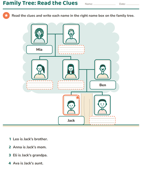 Family Tree: Read the Clues