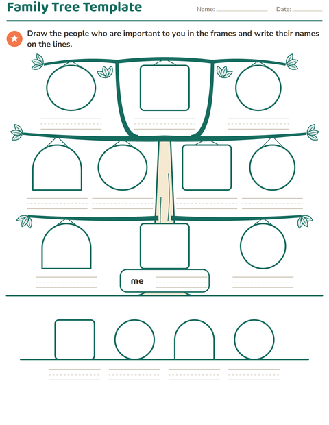 Preview of Family Members worksheet for grade 1