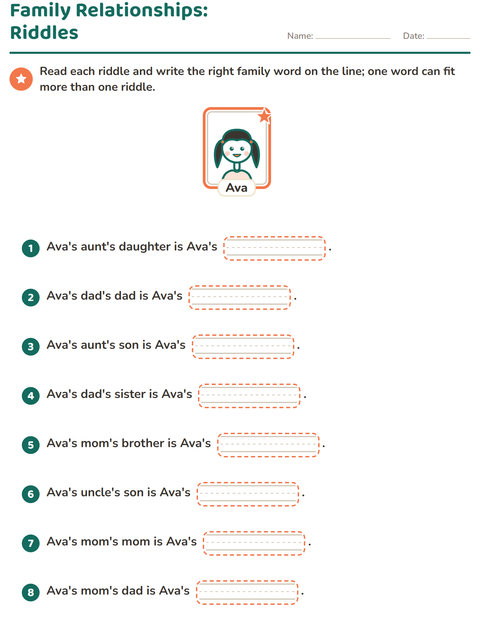Family Relationships: Riddles