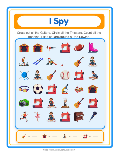 Preview of Picture Trail worksheet featuring Winter for kindergarten