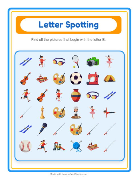 Preview of Find And Count worksheet featuring Activities for preschool