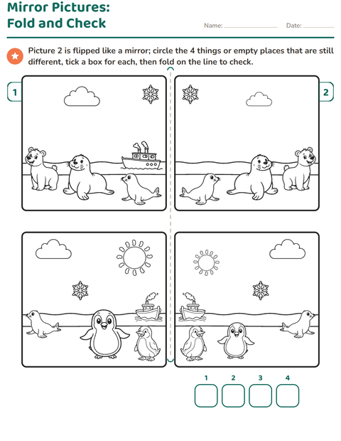 Preview of Find the Differences worksheet for grade 1