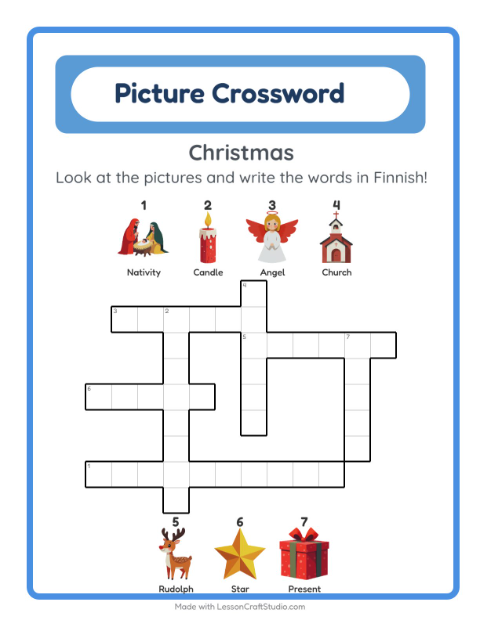 Picture crossword – Christmas