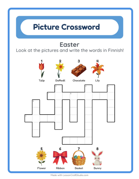 Picture crossword – Easter