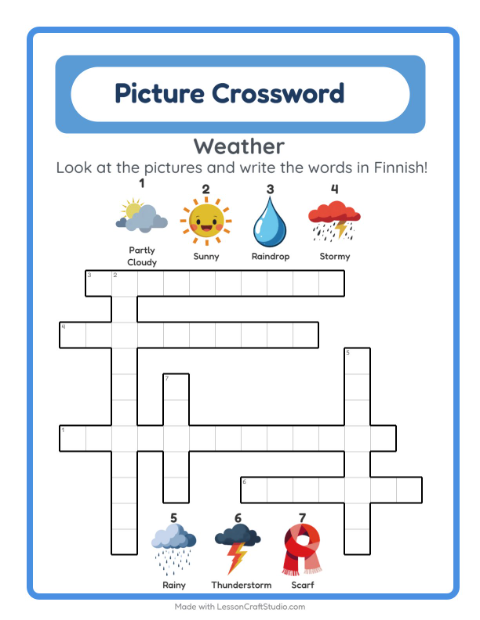 Picture crossword – Weather